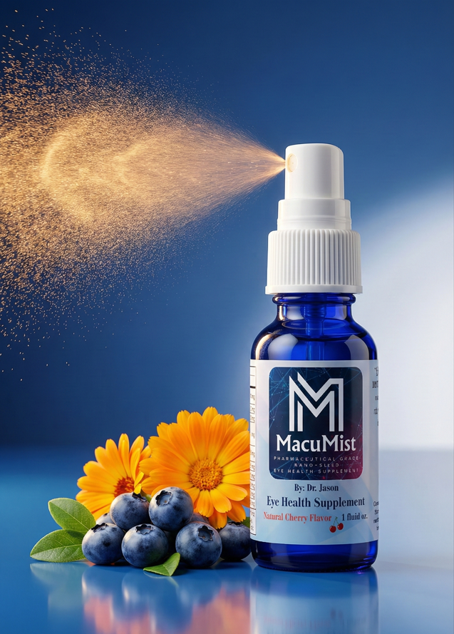 macumist spraying with flowers and berries in background