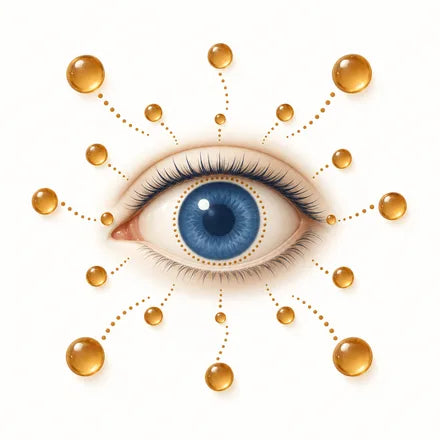 Nutrients reaching the eye's macula and retina