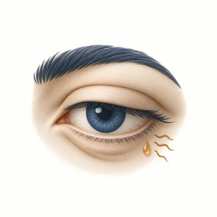 Illustration of a dry, tired eye