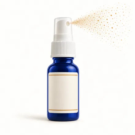 MacuMist spray bottle releasing a fine mist