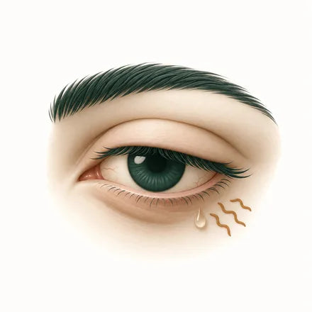 Illustration of a dry, tired eye